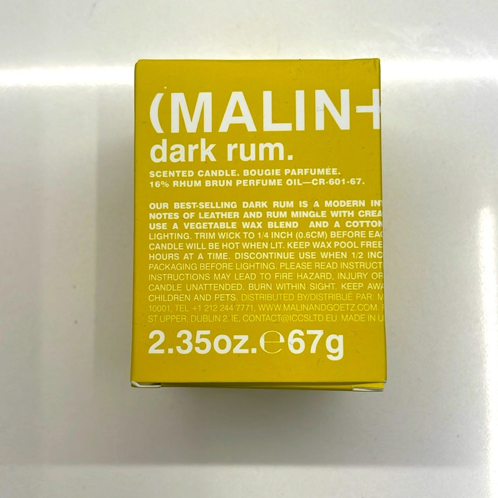 Malin Goetz Dark Rum Candle